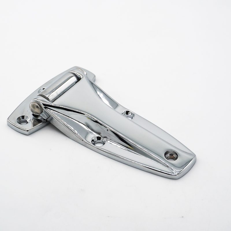 5" Flush-Mount Chrome Strap Hinge