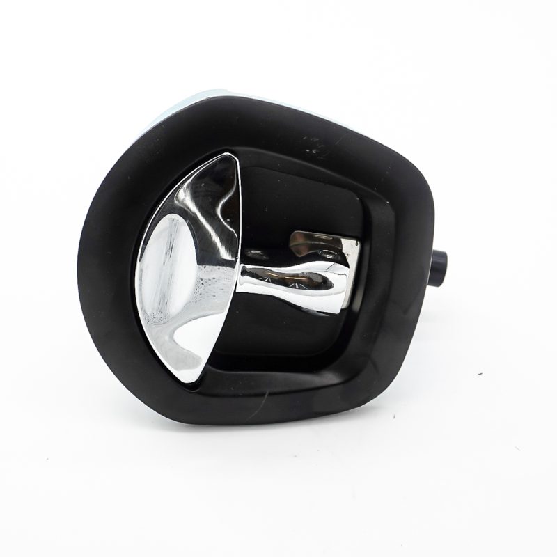 Chrome Paddle / Black Base "Whale Tail" Handle