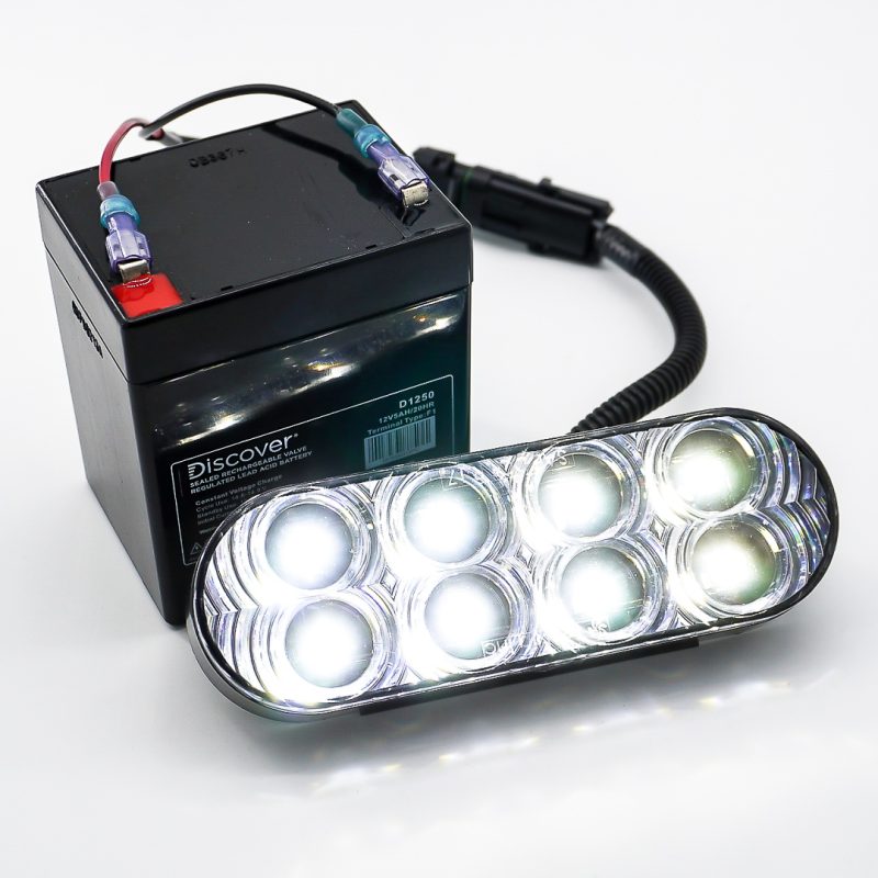 6.5" 8 Diode Oval Reverse L.E.D. Light