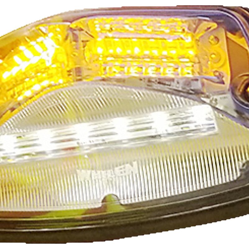 Clear Lens / Amber Emission Combination Warning & Perimeter Light
