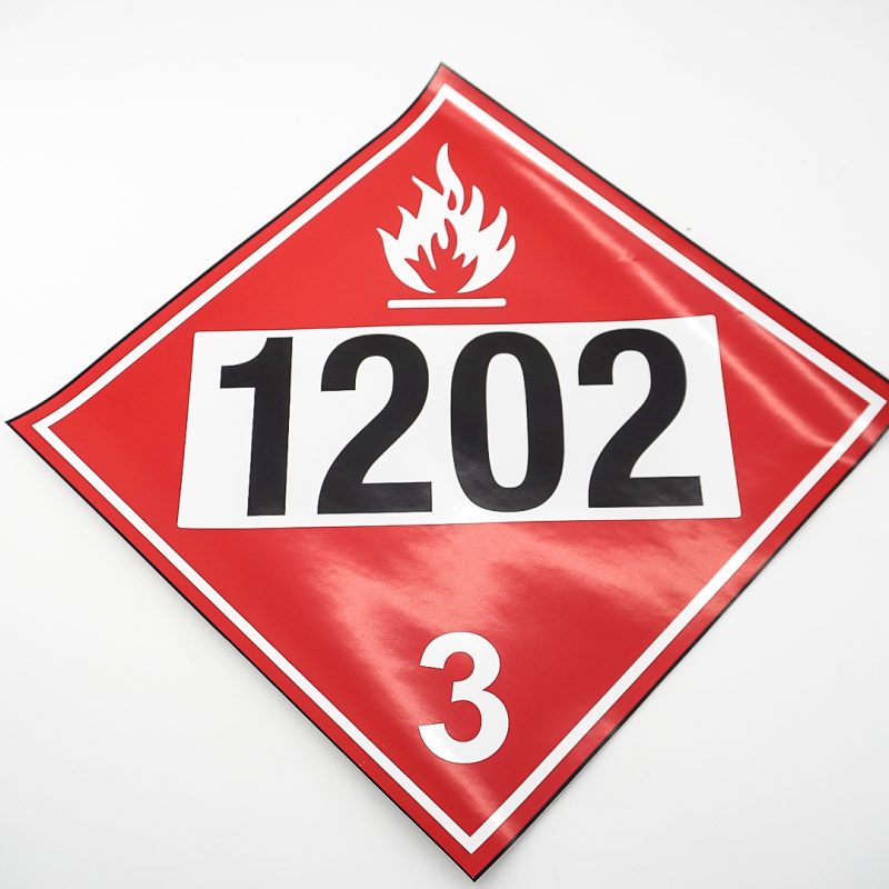 1202 Flammable Class 3 Decal (10.75" x 10.75")