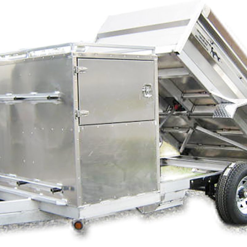 5'x10' 5200lbs GVW Dumping Utility Trailer w/Ram & Mower Box